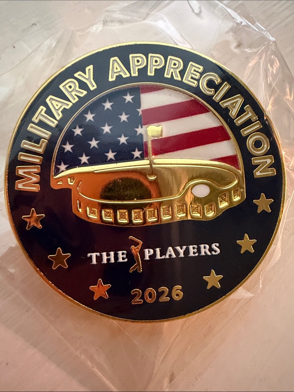 The Players Championship Military Appreciation Pin American Flag Golf Tournament